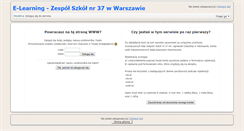 Desktop Screenshot of moodle.zs37.waw.pl